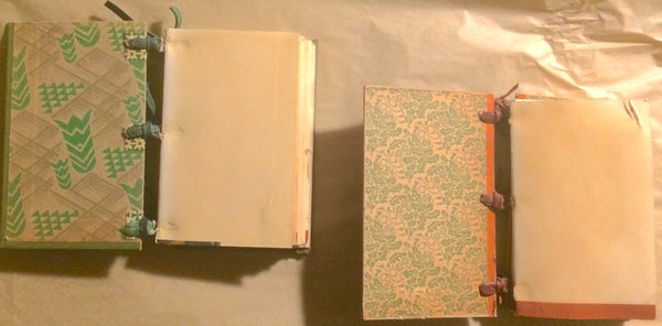 A Pair of Artist Blank Books with Armenian Binding by Charlene Matthews